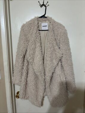 BB Dakota Plush Faux Shearling Teddy Jacket in Cream